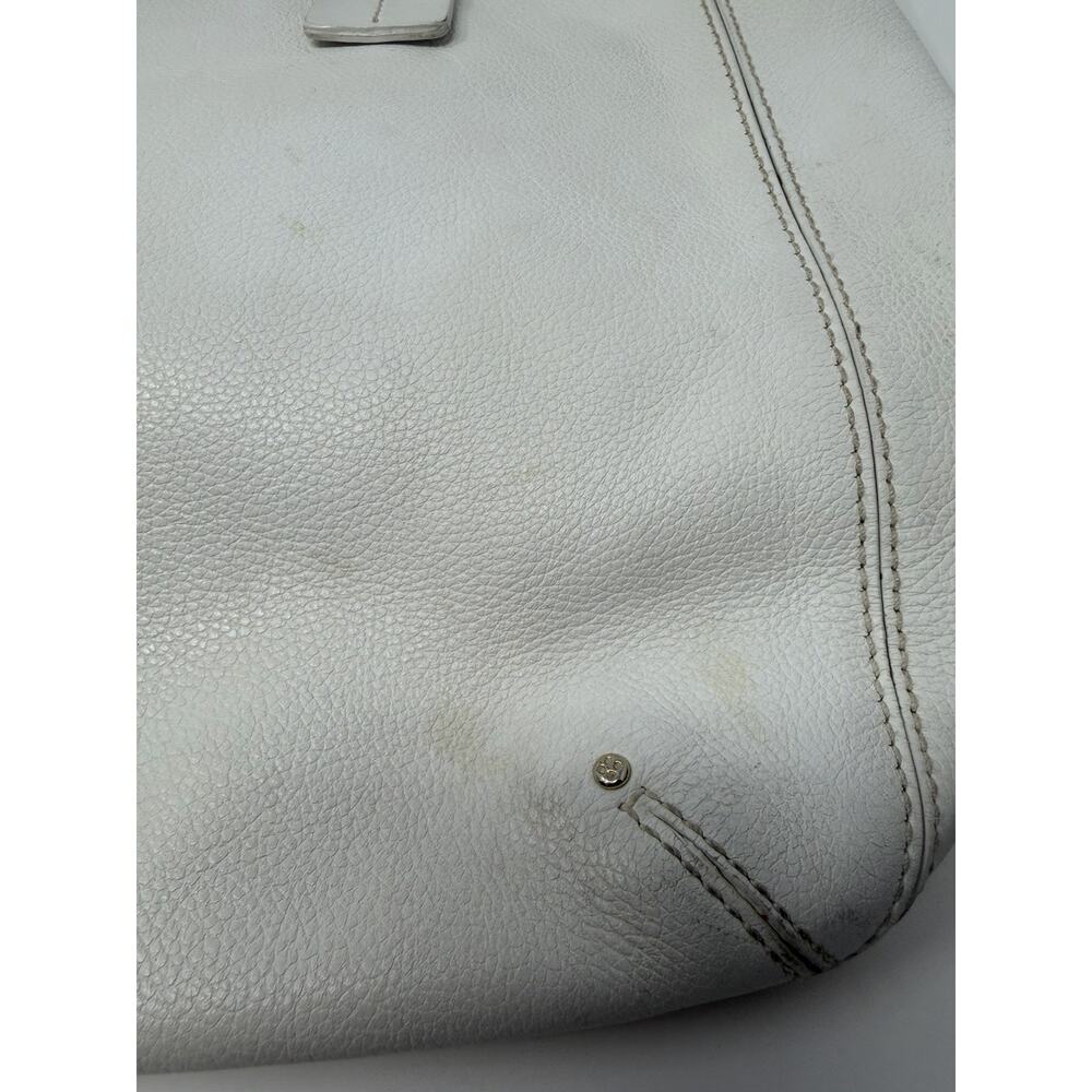 Kate Spade Vintage Pebble Leather Satchel Handbag Purse Tote White Ivory Y2K - Picture 5 of 13